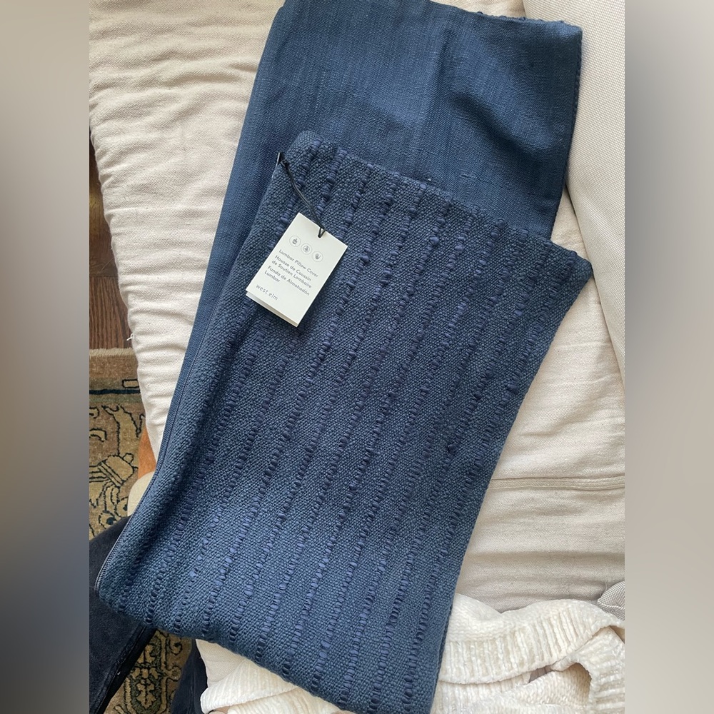 12x46” West Elm lumbar pillow cover